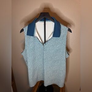 Women’s Land End Sleeveless Golf Collared Top
